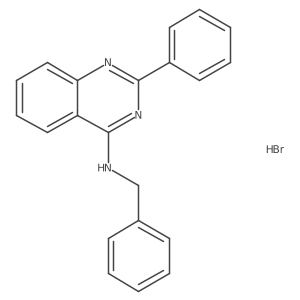 N-Benzyl-2-phenyl-4-quinazolinamine hydrobromide结构式