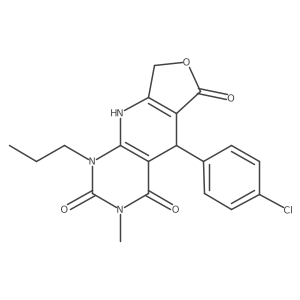 8-(4-Chlorophenyl)-11-methyl-13-propyl-5-oxa-2,11,13-triazatricyclo[7.4.0.0^{3,7}]trideca-1(9),3(7)-diene-6,10,12-trione结构式