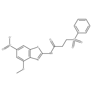N-(4-methoxy-6-nitrobenzo[d]thiazol-2-yl)-3-(phenylsulfonyl)propanamide Structure