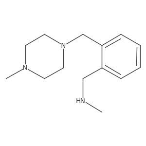 N-Methyl-2-[(4-methyl-1-piperazinyl)methyl]benzenemethanamine结构式