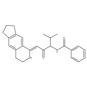 (Z)-N-(1-(7,8-dihydro-[1,3]dioxolo[4,5-g]isoquinolin-5(6H)-ylidene)-4-methyl-2-oxopentan-3-yl)benzamide Structure