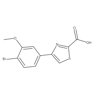 4-(4-Bromo-3-methoxy-phenyl)-thiazole-2-carboxylic acid结构式