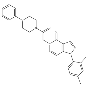 1-(2,4-dimethylphenyl)-5-(2-oxo-2-(4-phenylpiperazin-1-yl)ethyl)-1H-pyrazolo[3,4-d]pyrimidin-4(5H)-one Structure