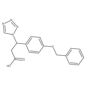 3-(4-(Benzyloxy)phenyl)-3-(1H-tetrazol-1-yl)propanoic acid Structure