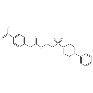 2-(4-nitrophenyl)-N-(2-((4-phenylpiperazin-1-yl)sulfonyl)ethyl)acetamide Structure