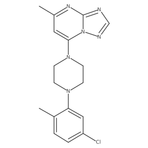 1-(5-Chloro-2-methylphenyl)-4-{5-methyl-[1,2,4]triazolo[1,5-a]pyrimidin-7-yl}piperazine Structure