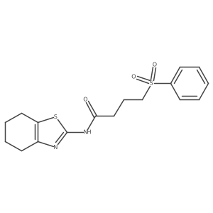 4-(phenylsulfonyl)-N-(4,5,6,7-tetrahydrobenzo[d]thiazol-2-yl)butanamide结构式