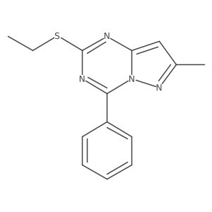 2-(Ethylthio)-7-methyl-4-phenylpyrazolo[1,5-a][1,3,5]triazine Structure