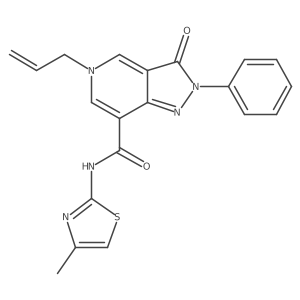 5-allyl-N-(4-methylthiazol-2-yl)-3-oxo-2-phenyl-3,5-dihydro-2H-pyrazolo[4,3-c]pyridine-7-carboxamide Structure