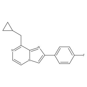 8-Cyclopropylmethyl-2-(4-fluorophenyl)imidazo[1,2-a]pyrazine结构式