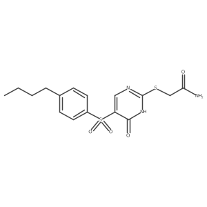 2-((5-((4-Butylphenyl)sulfonyl)-6-oxo-1,6-dihydropyrimidin-2-yl)thio)acetamide Structure