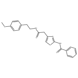 N-(4-(2-((4-methoxyphenethyl)amino)-2-oxoethyl)thiazol-2-yl)benzamide Structure