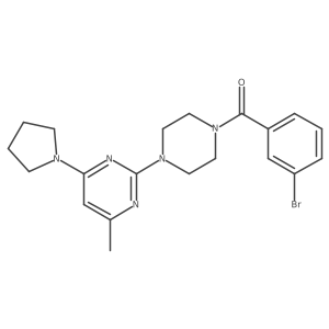2-[4-(3-Bromobenzoyl)piperazin-1-yl]-4-methyl-6-(pyrrolidin-1-yl)pyrimidine Structure
