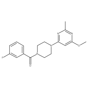 (3-Fluorophenyl)(4-(6-methoxy-2-methylpyrimidin-4-yl)piperazin-1-yl)methanone结构式