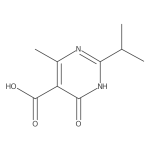 2-Isopropyl-4-methyl-6-oxo-1,6-dihydropyrimidine-5-carboxylic acid Structure