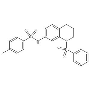 4-methyl-N-(1-(phenylsulfonyl)-1,2,3,4-tetrahydroquinolin-7-yl)benzenesulfonamide结构式