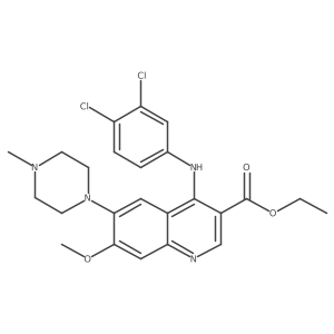 Ethyl 4-[(3,4-dichlorophenyl)amino]-7-methoxy-6-(4-methylpiperazin-1-yl)quinoline-3-carboxylate Structure