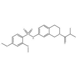 N-(2-isobutyryl-1,2,3,4-tetrahydroisoquinolin-7-yl)-2,4-dimethoxybenzenesulfonamide结构式