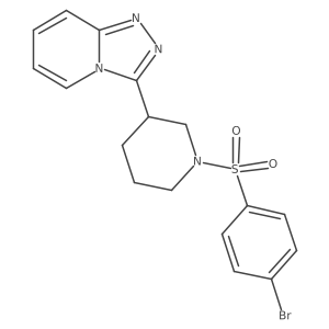 3-{1-[(4-Bromophenyl)sulfonyl]piperidin-3-yl}[1,2,4]triazolo[4,3-a]pyridine Structure