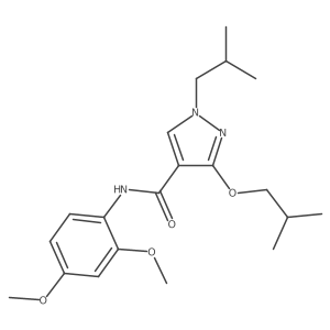 N-(2,4-dimethoxyphenyl)-3-isobutoxy-1-isobutyl-1H-pyrazole-4-carboxamide Structure