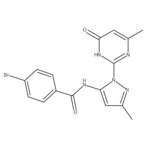 4-bromo-N-(3-methyl-1-(4-methyl-6-oxo-1,6-dihydropyrimidin-2-yl)-1H-pyrazol-5-yl)benzamide Structure