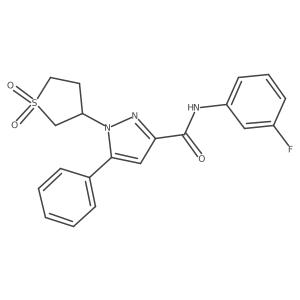 1-(1,1-dioxidotetrahydrothiophen-3-yl)-N-(3-fluorophenyl)-5-phenyl-1H-pyrazole-3-carboxamide Structure