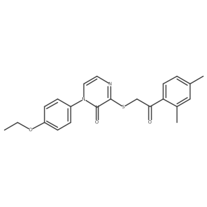 3-{[2-(2,4-Dimethylphenyl)-2-oxoethyl]sulfanyl}-1-(4-ethoxyphenyl)-1,2-dihydropyrazin-2-one Structure