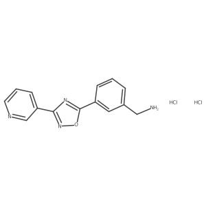 (3-(3-(Pyridin-3-yl)-1,2,4-oxadiazol-5-yl)phenyl)methanamine dihydrochloride Structure
