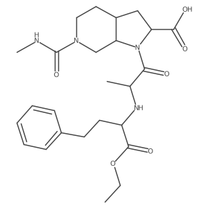 1h-Pyrrolo[2,3-c]pyridine-2-carboxylic acid,1-[2-[[1-(ethoxycarbonyl)-3-phenylpropyl]amino]-1-oxopropyl]octahydro-6-[(methylamino)carbonyl]- Structure