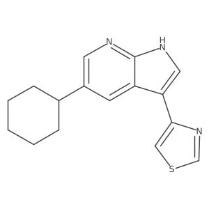 4-(5-cyclohexyl-1H-pyrrolo[2,3-b]pyridin-3-yl)-1,3-thiazole结构式