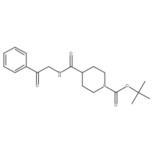 Tert-butyl 4-[(2-oxo-2-phenylethyl)carbamoyl]piperidine-1-carboxylate结构式