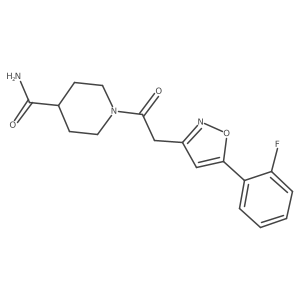 1-(2-(5-(2-Fluorophenyl)isoxazol-3-yl)acetyl)piperidine-4-carboxamide结构式