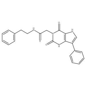 2-(2,4-dioxo-7-phenyl-1H-pyrrolo[3,2-d]pyrimidin-3(2H,4H,5H)-yl)-N-phenethylacetamide Structure