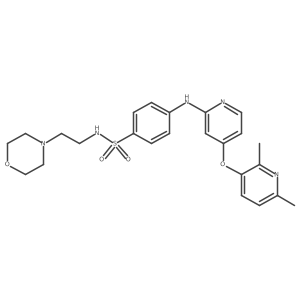 4-[4-(2,6-Dimethylpyridin-3-yloxy)pyridin-2-ylamino]-N-(2-morpholinoethyl)benzenesulfonamide结构式