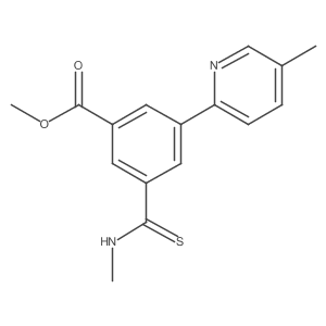 Methyl 3-[(methylamino)carbonothioyl]-5-(5-methylpyridin-2-yl)benzoate Structure