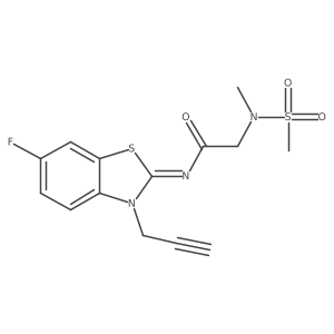 (E)-N-(6-fluoro-3-(prop-2-yn-1-yl)benzo[d]thiazol-2(3H)-ylidene)-2-(N-methylmethylsulfonamido)acetamide Structure