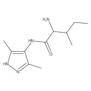 2-amino-N-(3,5-dimethyl-1H-pyrazol-4-yl)-3-methylpentanamide结构式