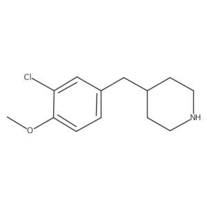 4-[(3-Chloro-4-methoxyphenyl)methyl]piperidine结构式