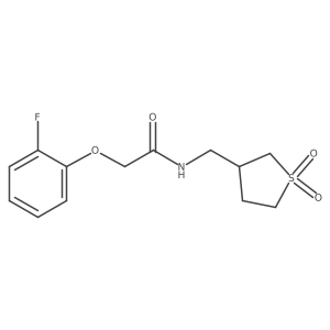 N-((1,1-dioxidotetrahydrothiophen-3-yl)methyl)-2-(2-fluorophenoxy)acetamide结构式