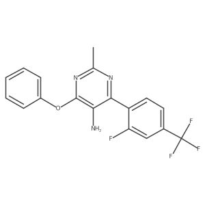 4-(2-Fluoro-4-trifluoromethyl-phenyl)-2-methyl-6-phenoxy-pyrimidin-5-ylamine结构式