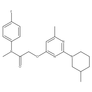 N-(4-fluorophenyl)-N-methyl-2-{[6-methyl-2-(3-methylpiperidin-1-yl)pyrimidin-4-yl]oxy}acetamide Structure