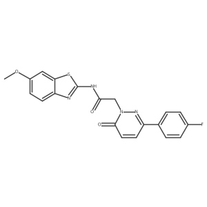 2-[3-(4-fluorophenyl)-6-oxopyridazin-1(6H)-yl]-N-[(2Z)-6-methoxy-1,3-benzothiazol-2(3H)-ylidene]acetamide结构式
