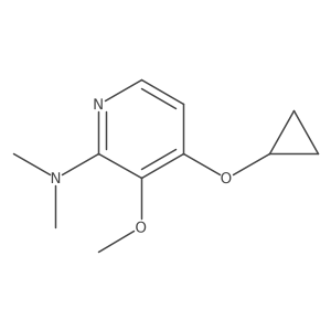 4-Cyclopropoxy-3-methoxy-N,N-dimethylpyridin-2-amine结构式