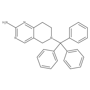 2-Amino-5,6,7,8-tetrahydro-6-triphenylmethylpyrido-[4,3-d]pyrimidine结构式