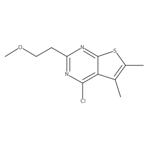 4-Chloro-2-(2-methoxyethyl)-5,6-dimethylthieno[2,3-d]pyrimidine结构式