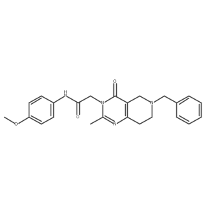 2-(6-benzyl-2-methyl-4-oxo-5,6,7,8-tetrahydropyrido[4,3-d]pyrimidin-3(4H)-yl)-N-(4-methoxyphenyl)acetamide结构式