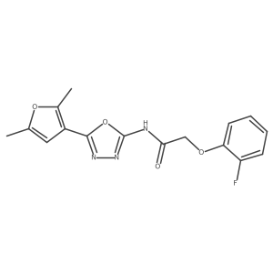 N-[5-(2,5-dimethylfuran-3-yl)-1,3,4-oxadiazol-2-yl]-2-(2-fluorophenoxy)acetamide结构式