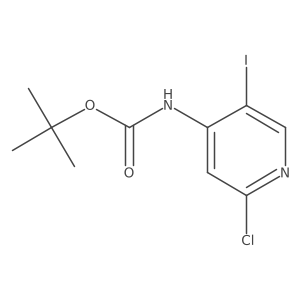 tert-Butyl 2-chloro-5-iodopyridin-4-ylcarbamate结构式