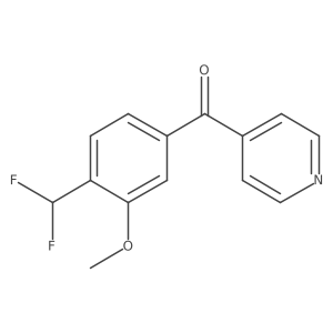 (4-(Difluoromethyl)-3-methoxyphenyl)(pyridin-4-yl)methanone结构式