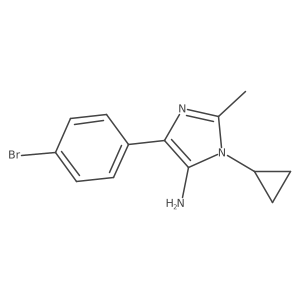 4-(4-Bromophenyl)-1-cyclopropyl-2-methyl-1H-imidazol-5-amine结构式